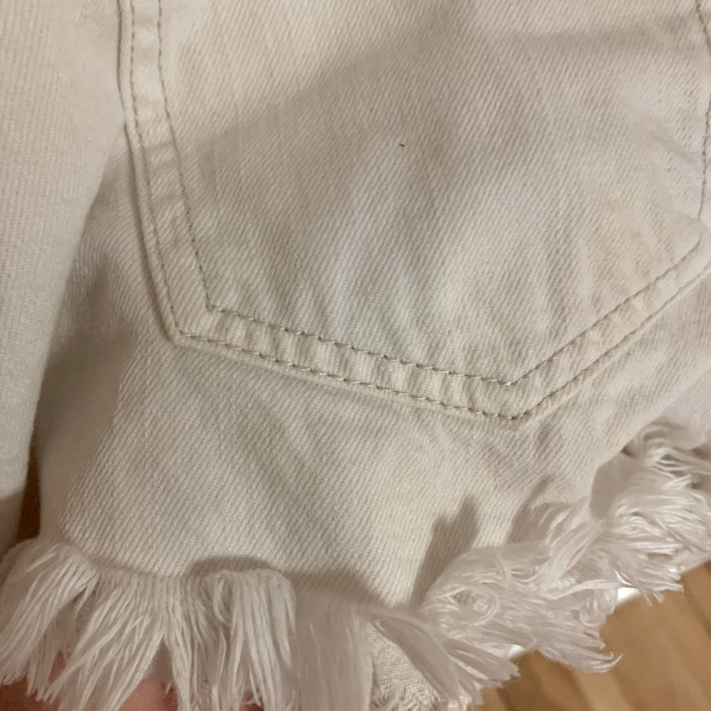Free People we the free Overall White Shorts size 28