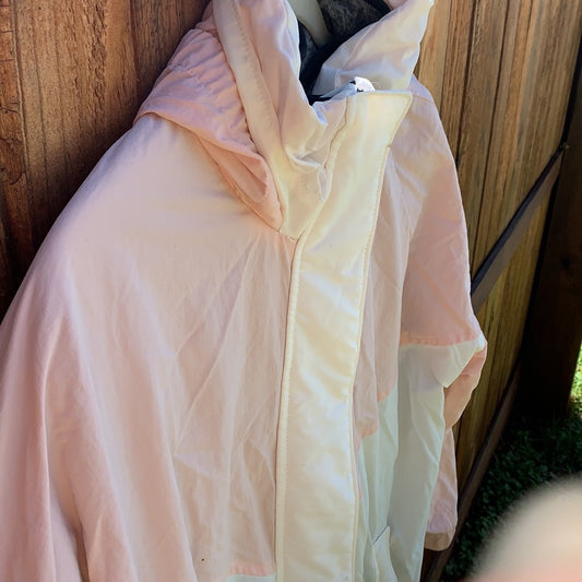 Abercrombie Warm Pink white Zip Up Jacket large