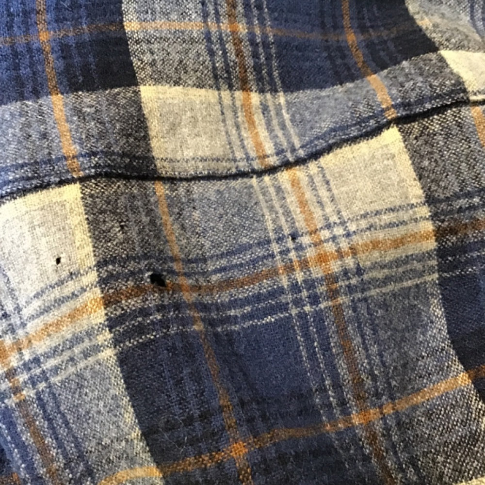 Penoleton VINTAGE blue and brown button up Sz 16 1/2