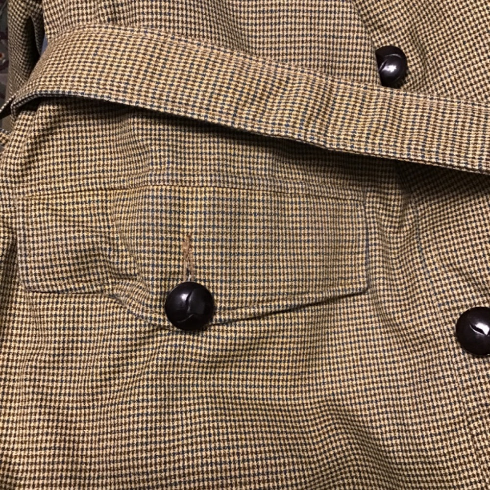 Vintage Midwest outerwear winter coat vegan fur belt and pockets