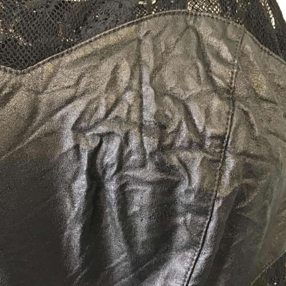 Beautiful Floral Lacey Leather HighLow Dress S