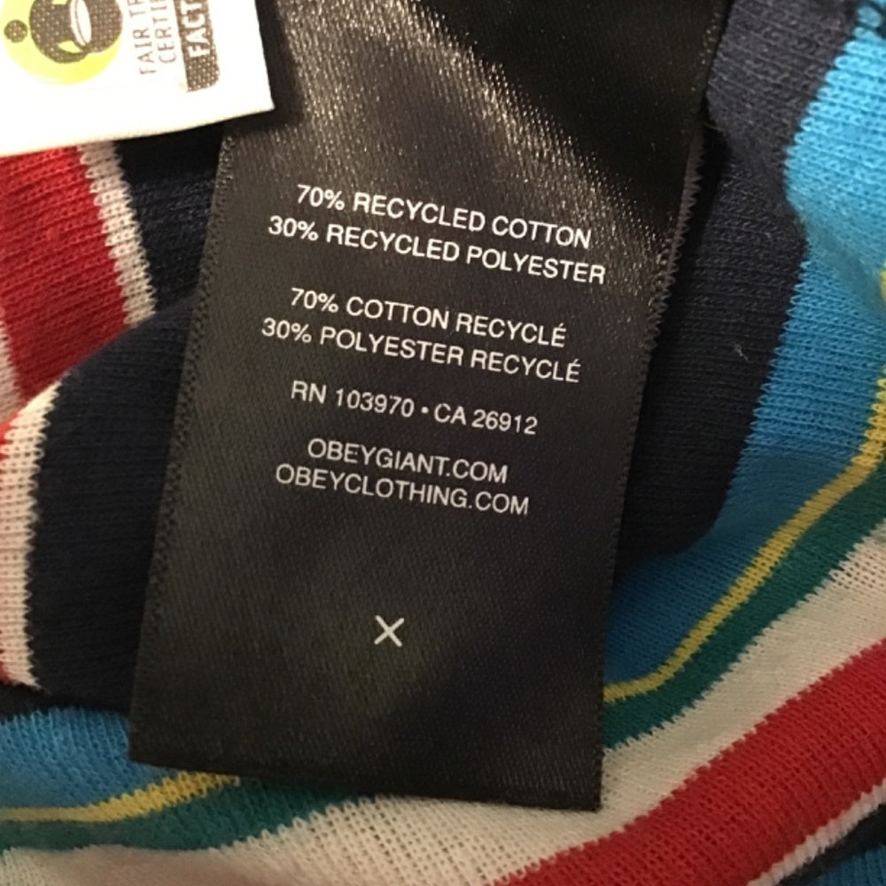 Obey worldwide colorful stripes skirt sz M