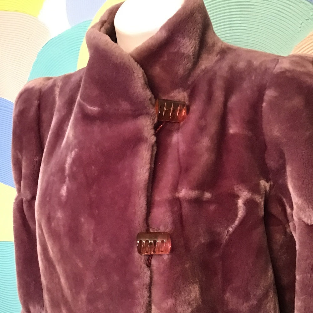 Vintage Sasson Borgazia Fur Coat Purple