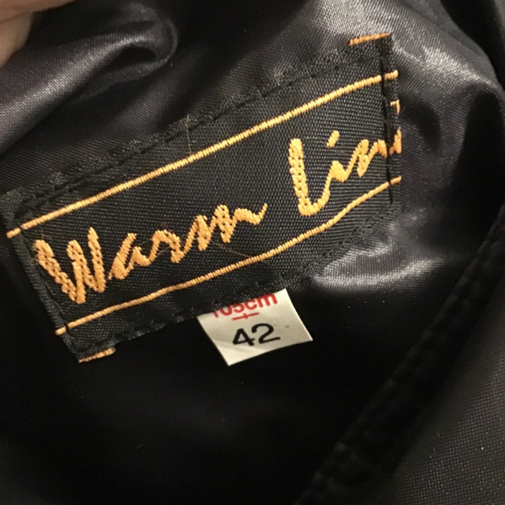 Warm Line waterproof black trench coat size 42