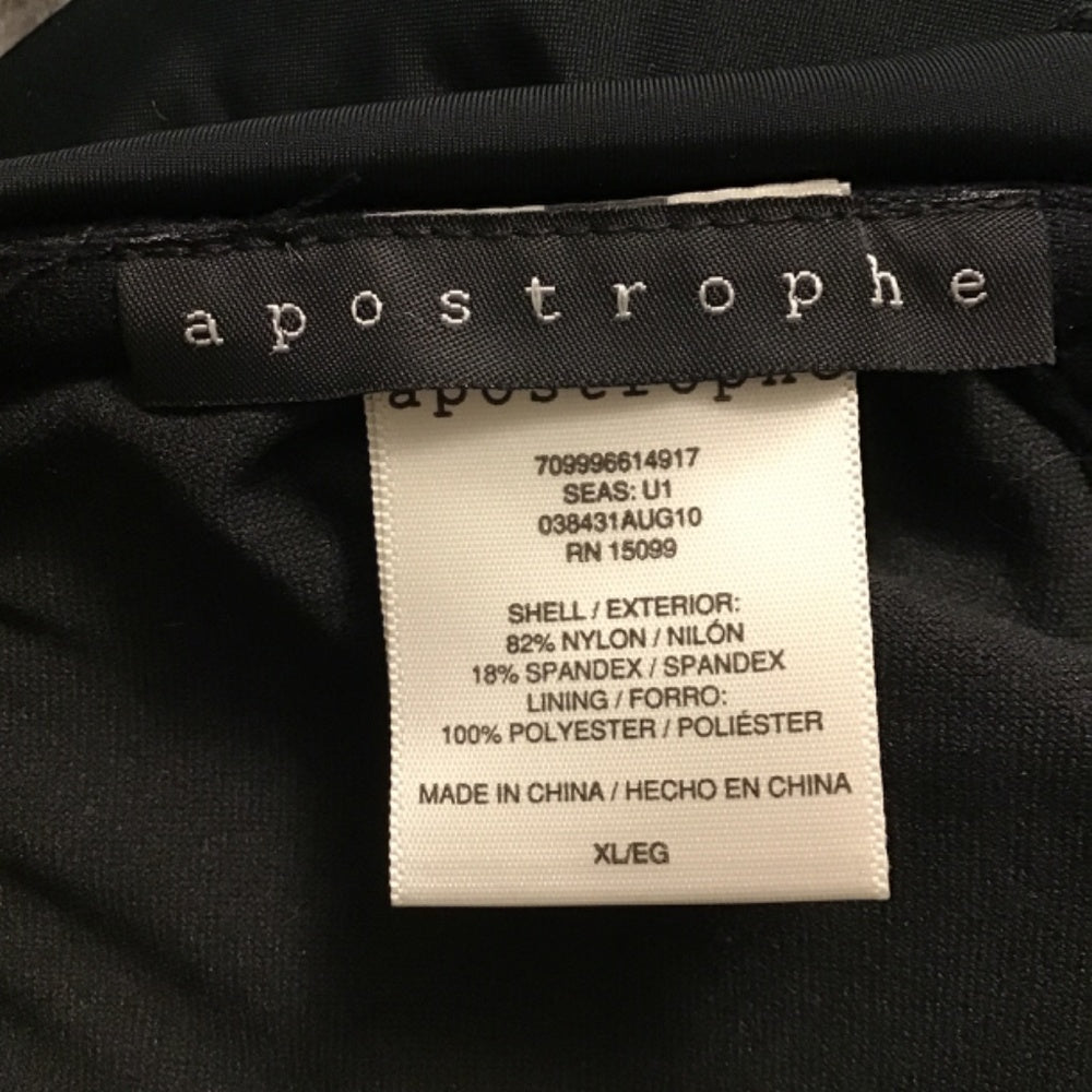 NWT Apostrophe black swimwear Top size XL