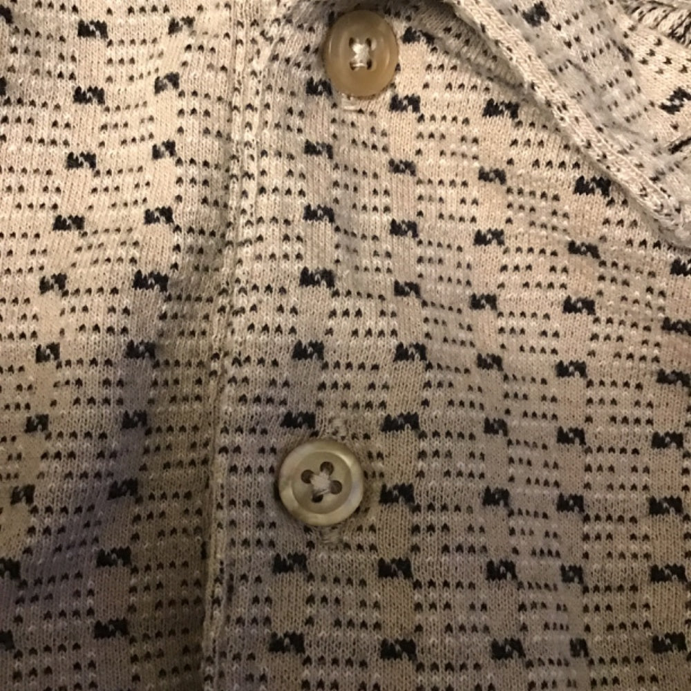 John Henry short sleeve Man shirt tan with black size M