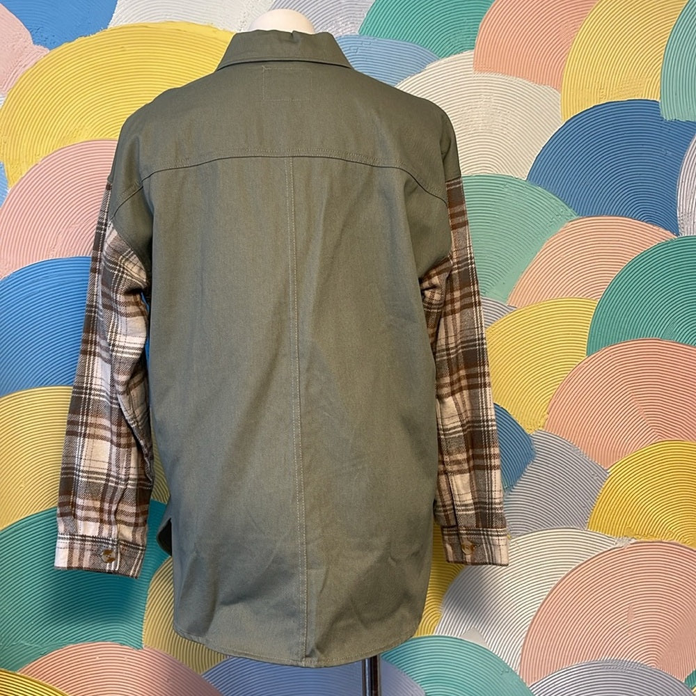 Earthbound canvas flannel sage 100 cotton buttons thread & supply L