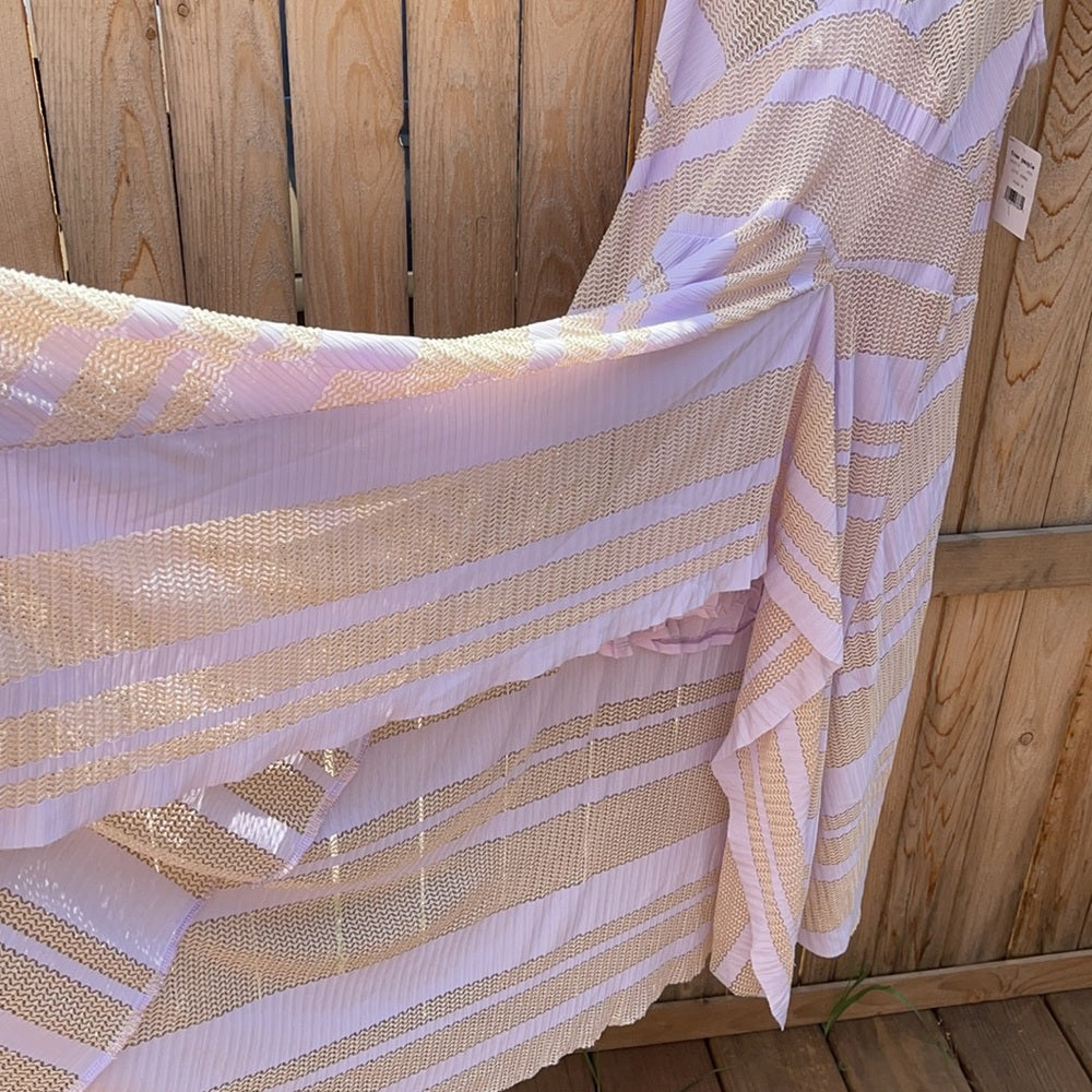 Free people NWT long lace dress slit up in-front