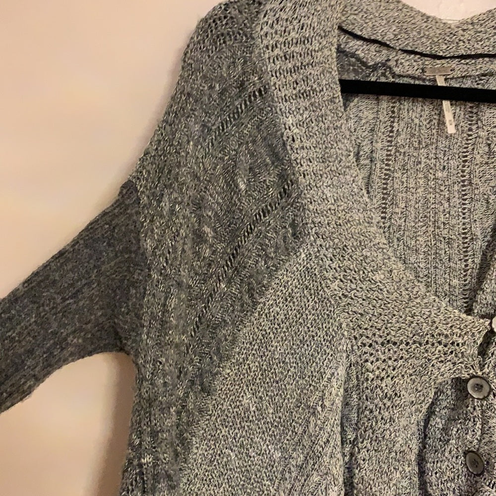 free people cozy knit sweater cardigan size M