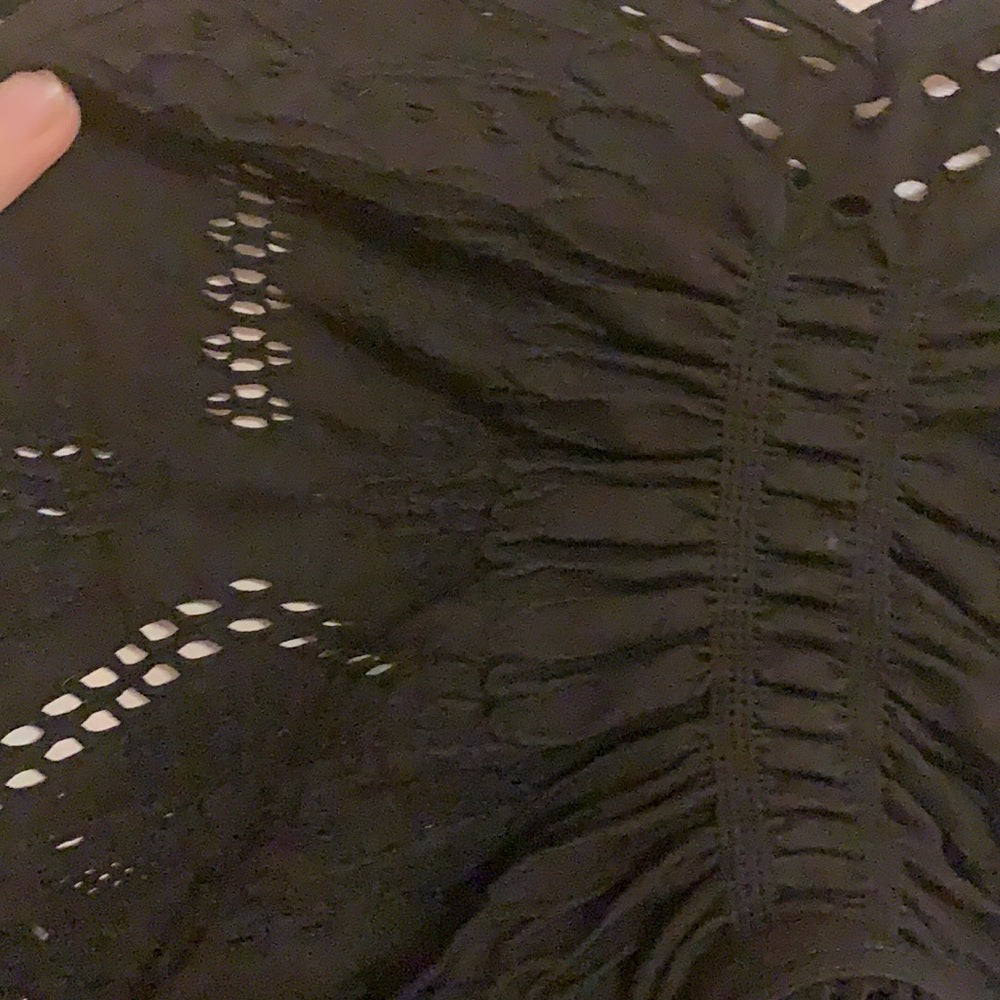 Free People Fun Halter Tassel Black Crop Top sizeM