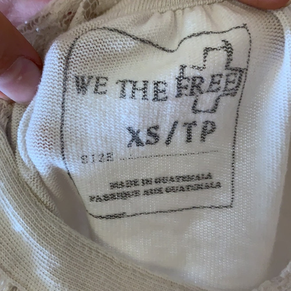 We the free Free People lacey soft babydoll crop top size XS