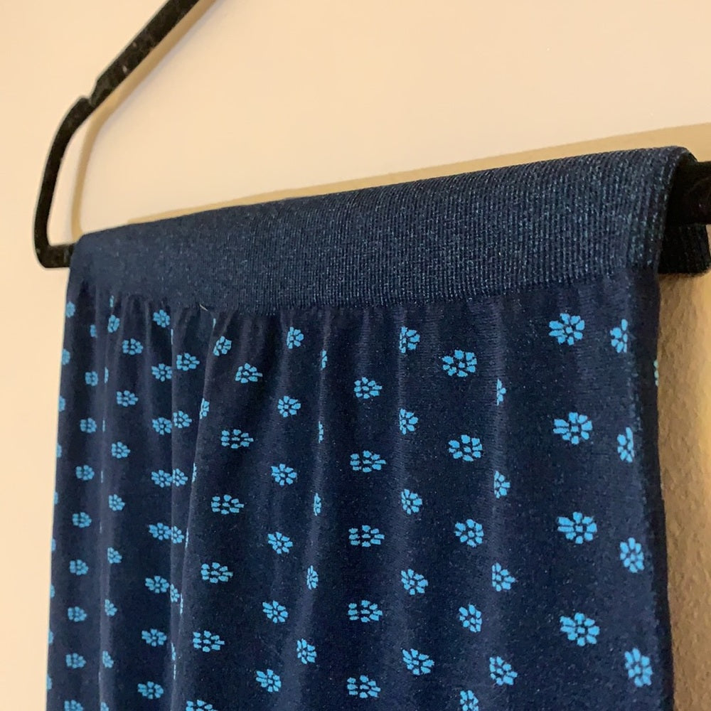 Lucky Brand soft fun floral blue leggings sizeS