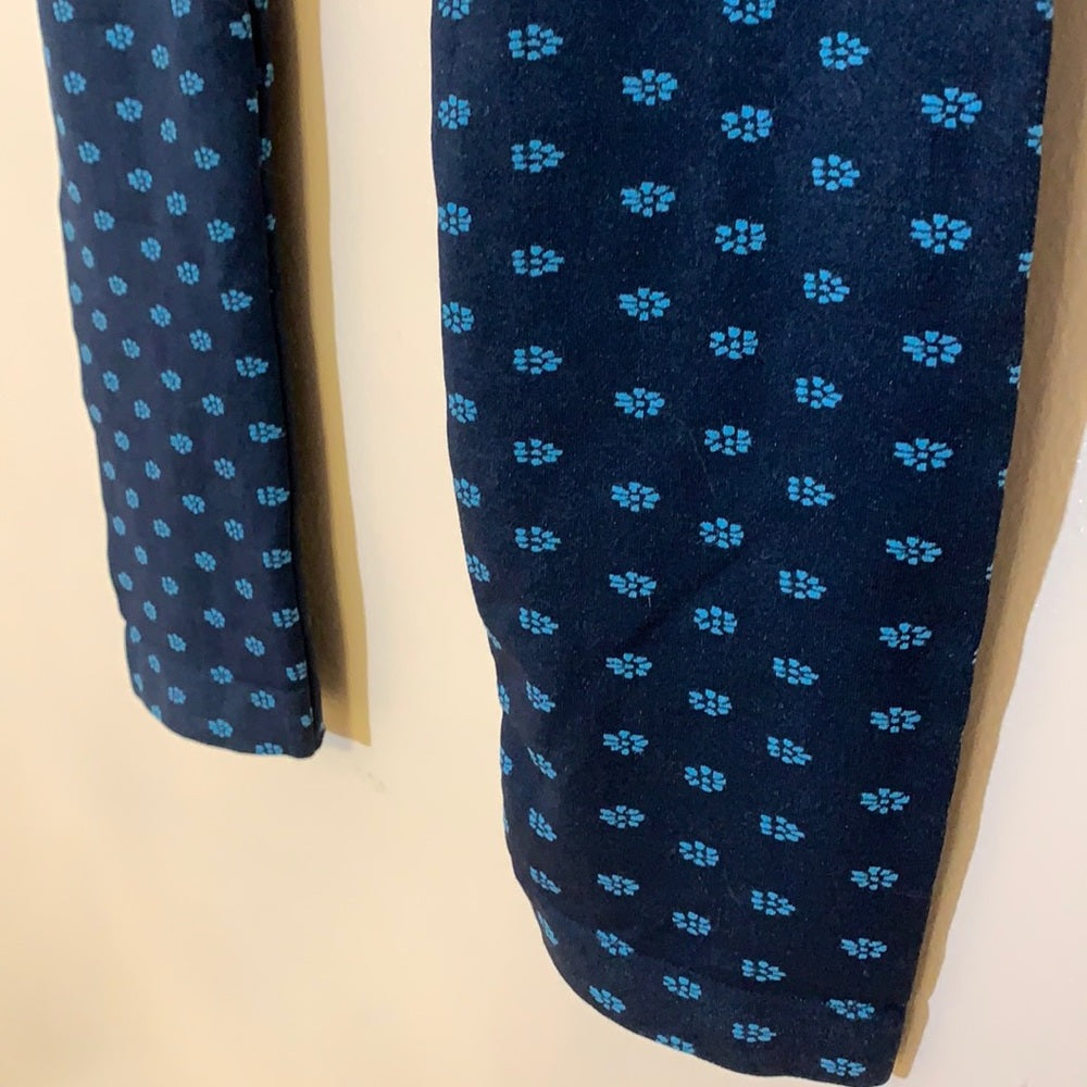 Lucky Brand soft fun floral blue leggings sizeS