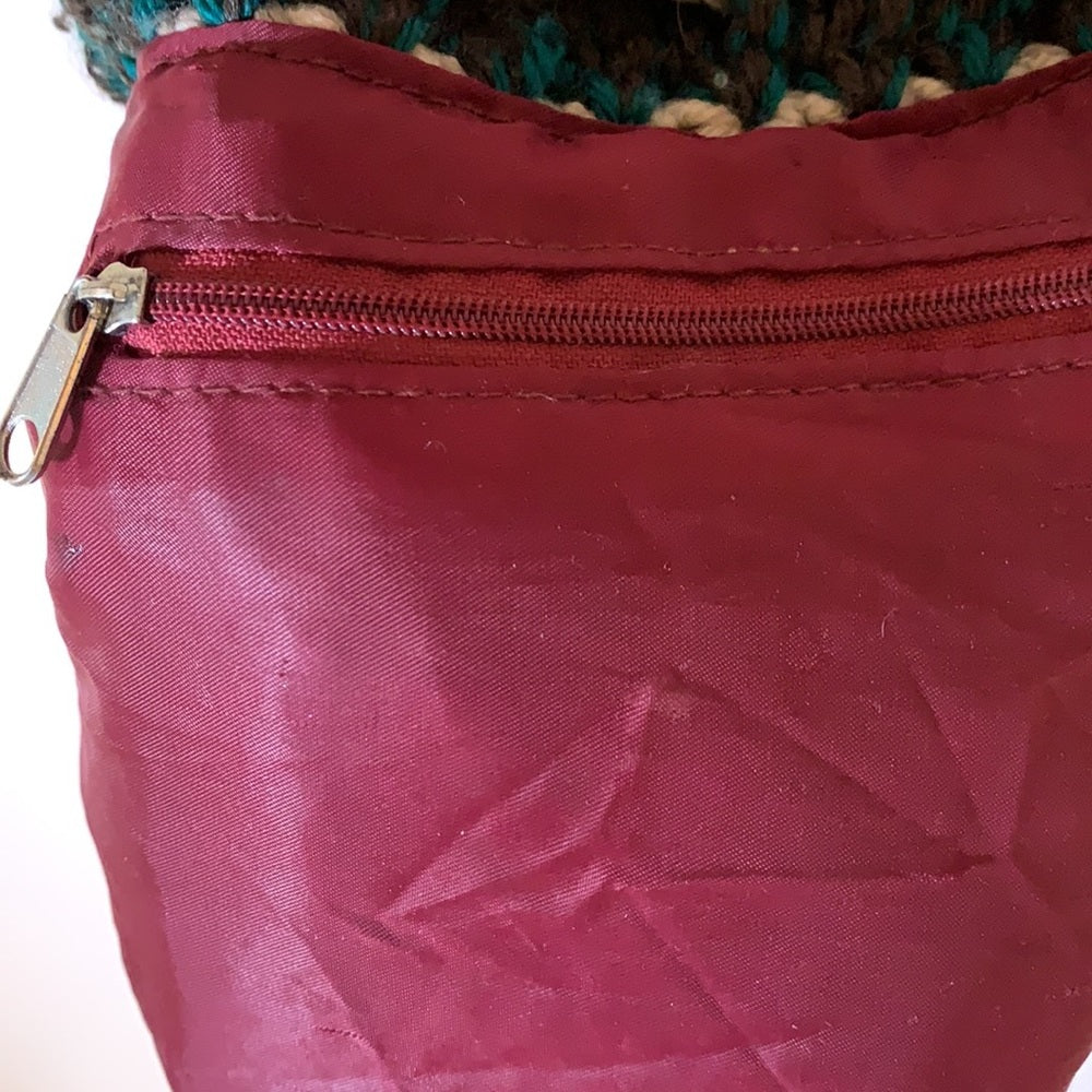 Mudd Knit Colorful Chunky Drawstring Purse Y2K Bag