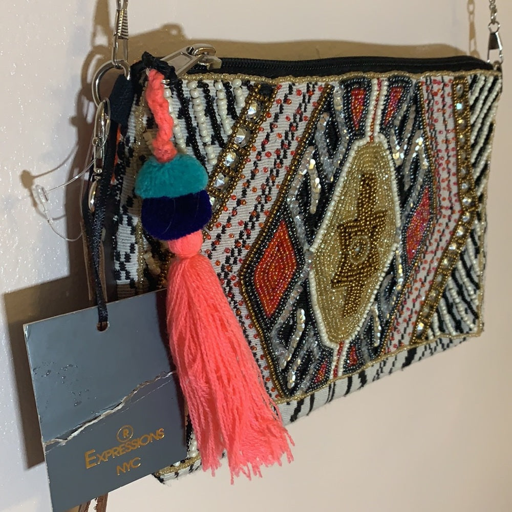 🎀 ExpressionsNYC beautiful beaded embellished bag