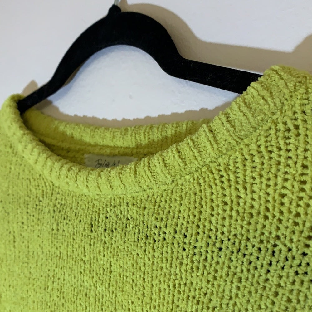 Taylor&Sage Bright Loose Knit Green Sweater szM