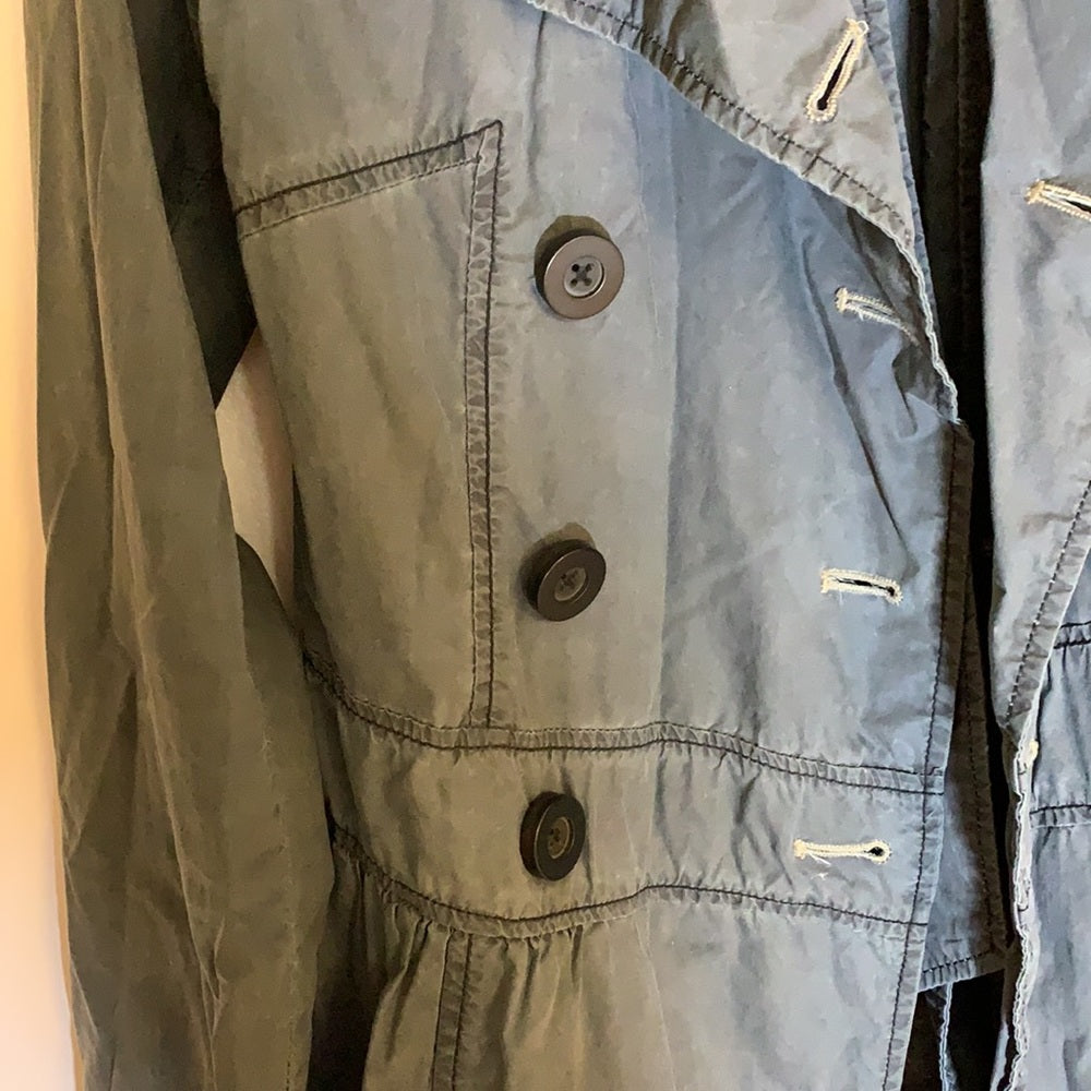 RARE Free People Dainty Pleated Gray Coat sz6