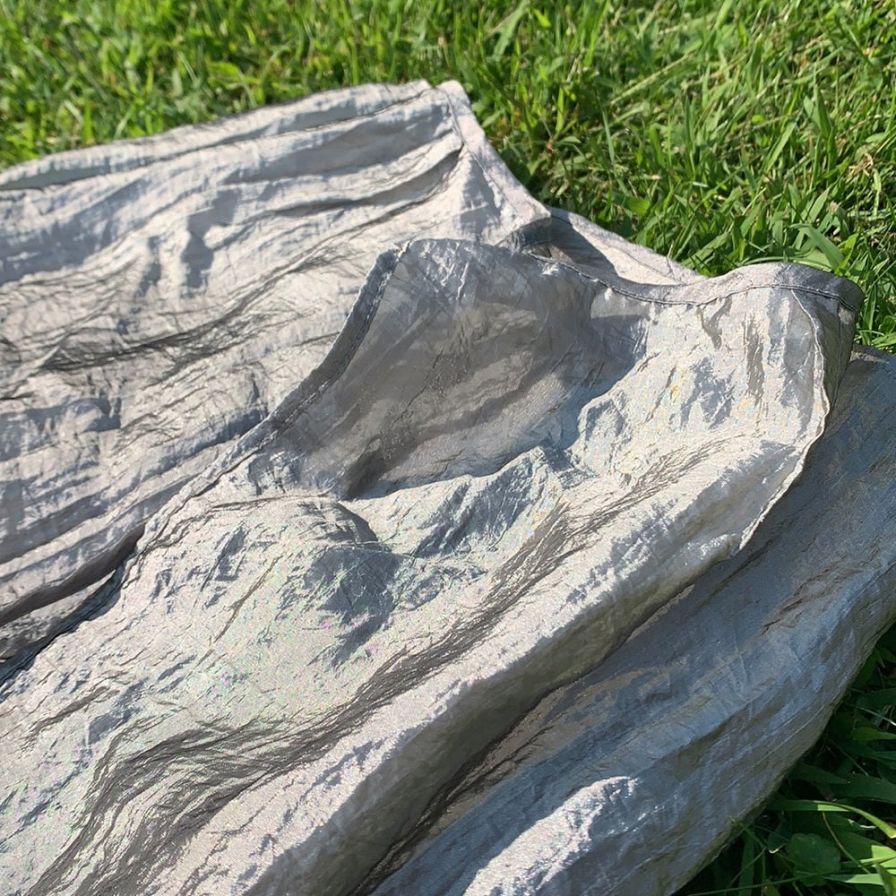 Vintage Free People Sheer metallic Silver Skirt