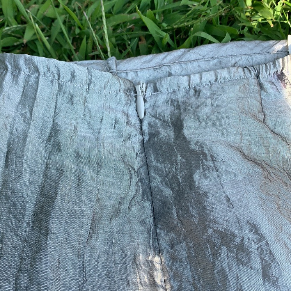 Vintage Free People Sheer metallic Silver Skirt
