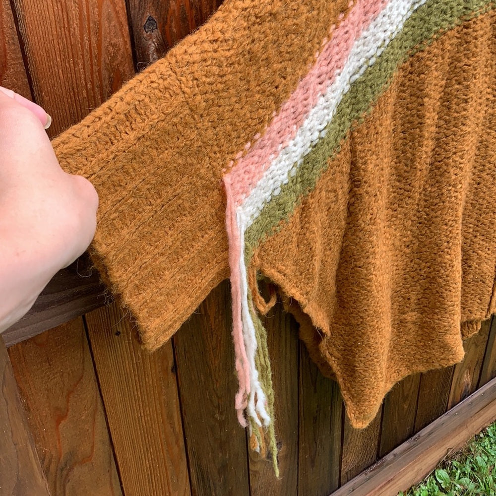 Rare Free People Chunky Hooded Sweater Shawl