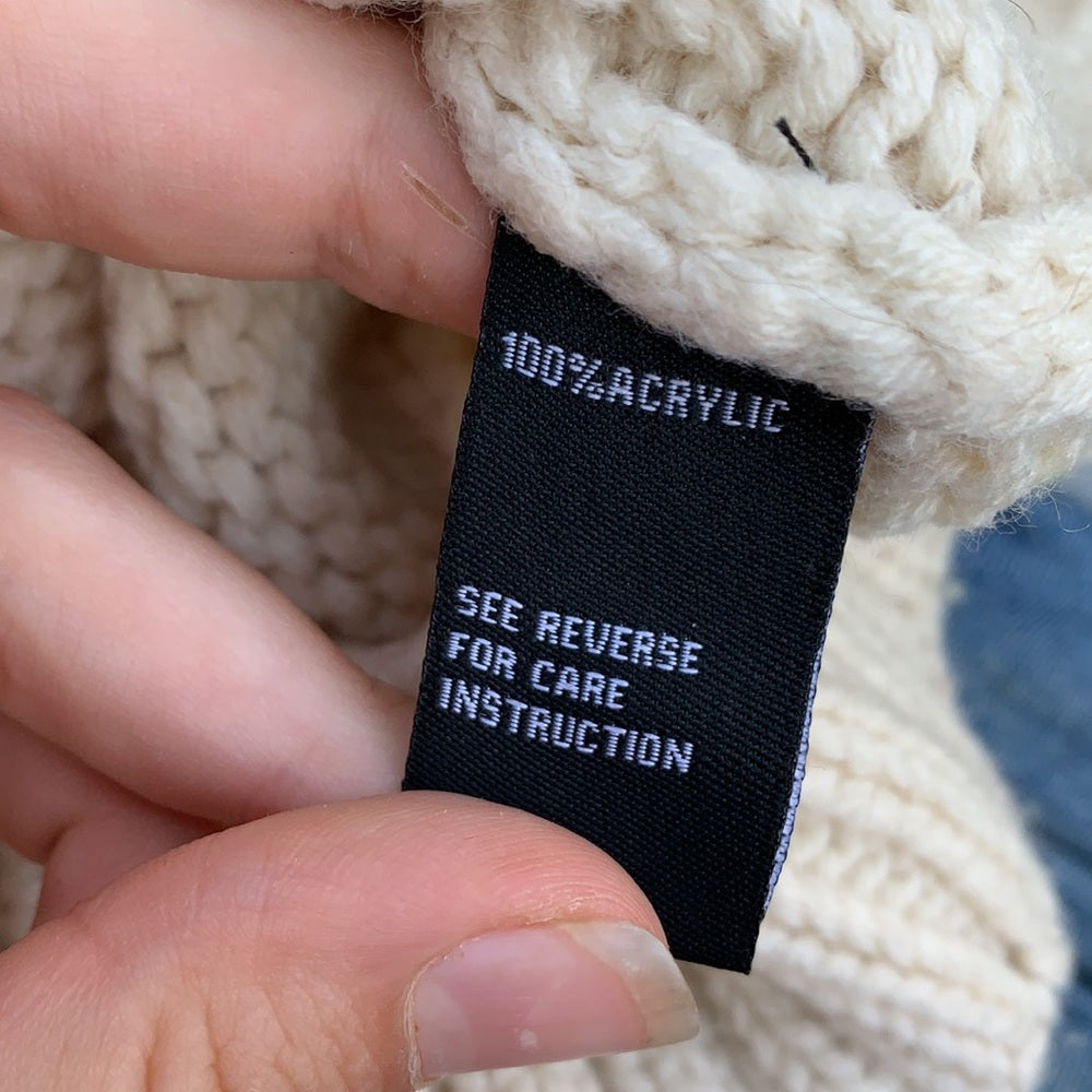 Cute Warm Chunky Knit Thick Sweater sz S