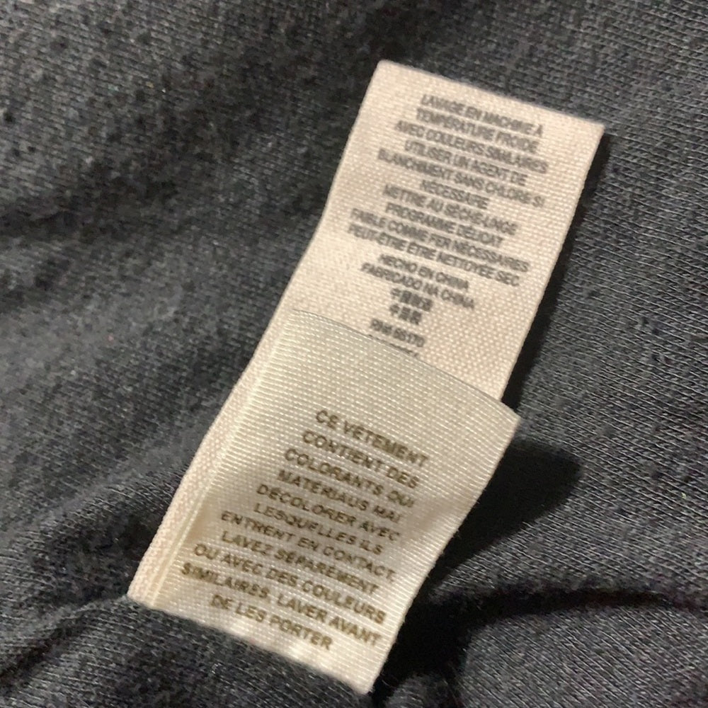 Free People Black vegan Leather denim Jacket with Shawl worn two ways sz2