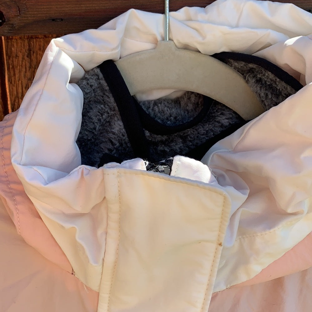 Abercrombie Warm Pink white Zip Up Jacket large