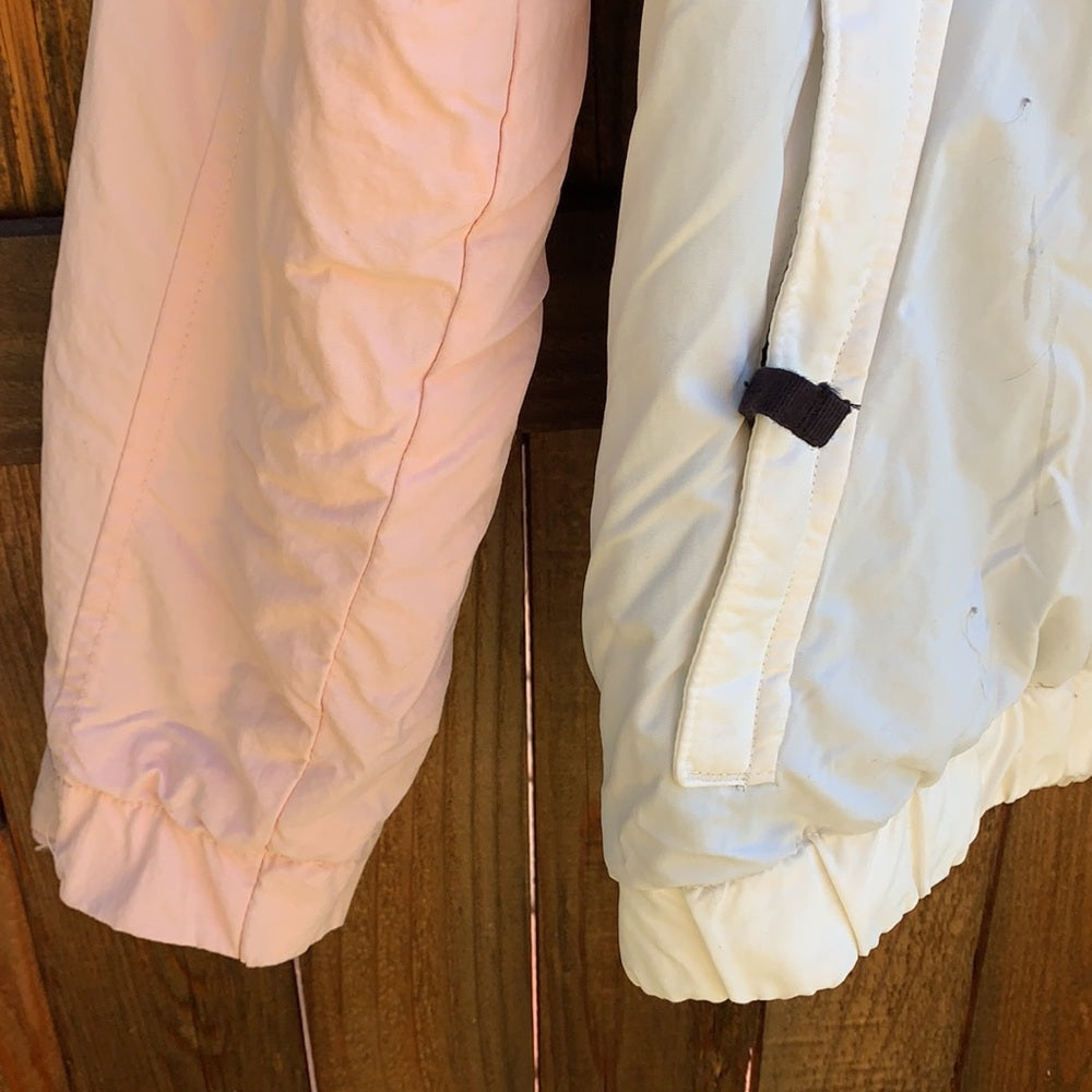 Abercrombie Warm Pink white Zip Up Jacket large