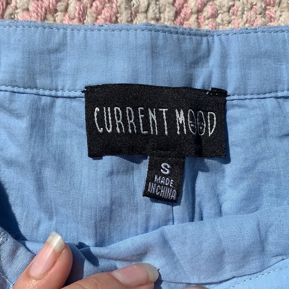 Current mood Blue Shorts with ruffles szS