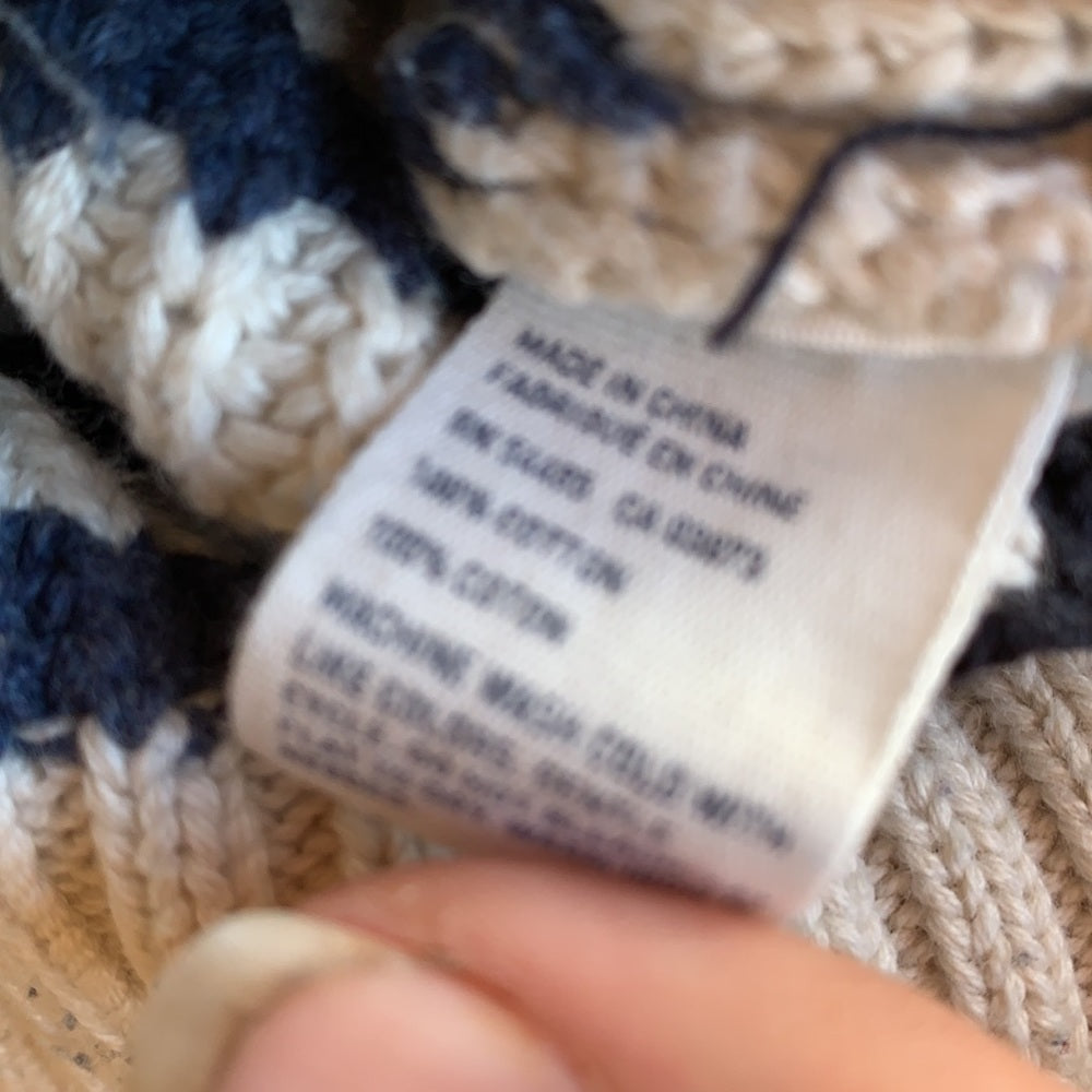 American Eagle Striped Thick Knit Sweater M