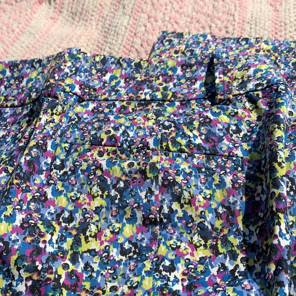 Ann Taylor Chelsea crop Colorful Pattern pants sz 4