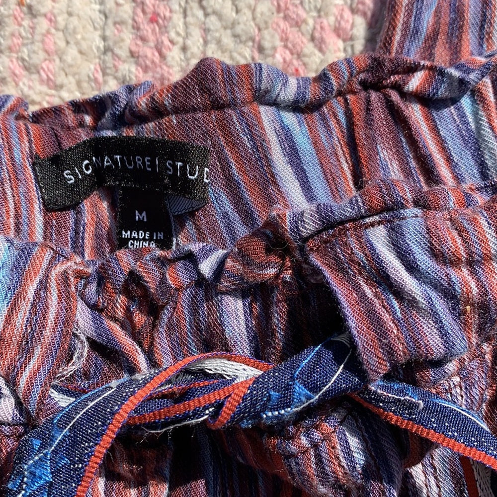 Signature studio Loose Stripes Pants sz M