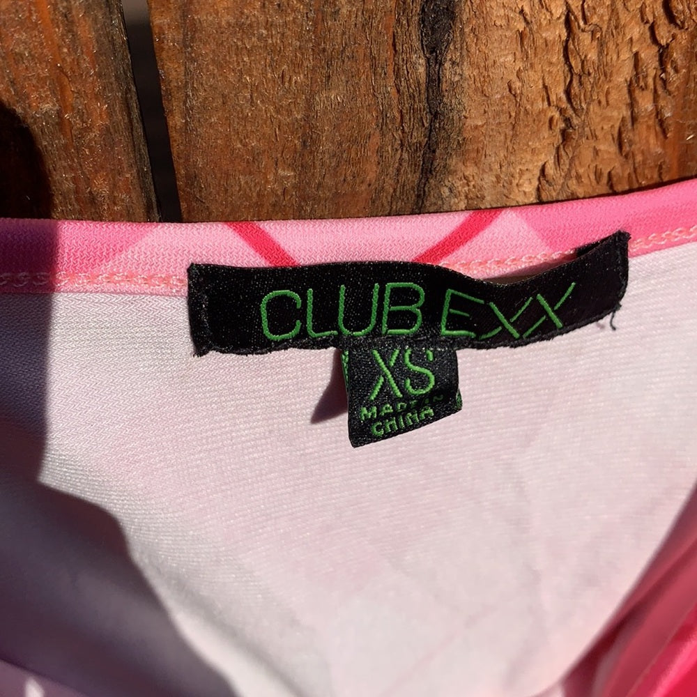 Club EXX dolls kill Plaid Neon Pink Tank XS