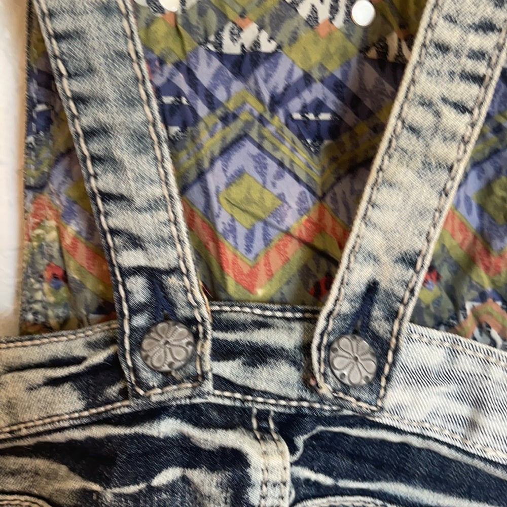 Hippie laundry short overalls sz 3