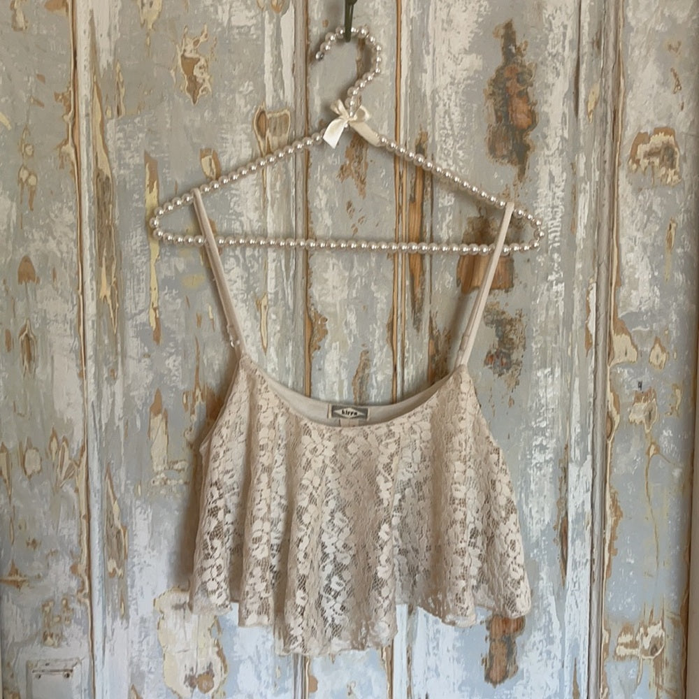 Bundle white crop tops new with tag lace pretty little layers and Kirra