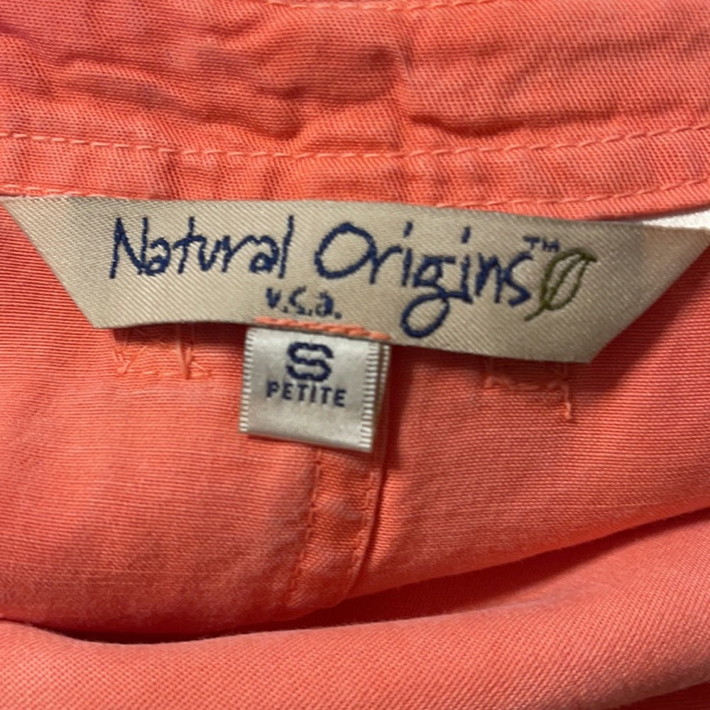 Natural Origins Maxi Dress w/Buttons size S petite
