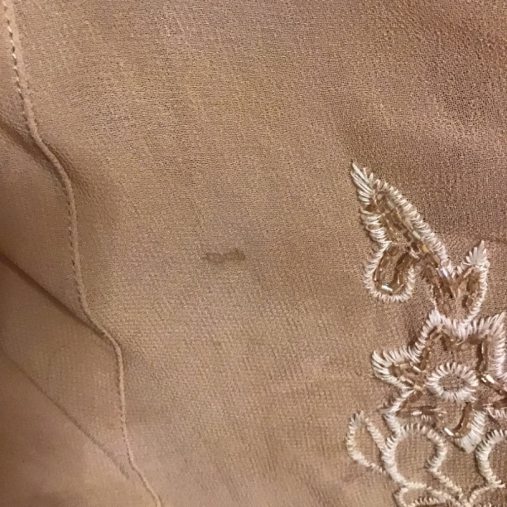 Free People Holiday Cover Slip Dress Blush Pink With Glass Beading