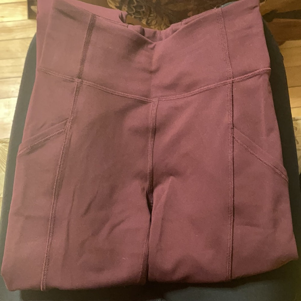 Lululemon maroon leggings size 2