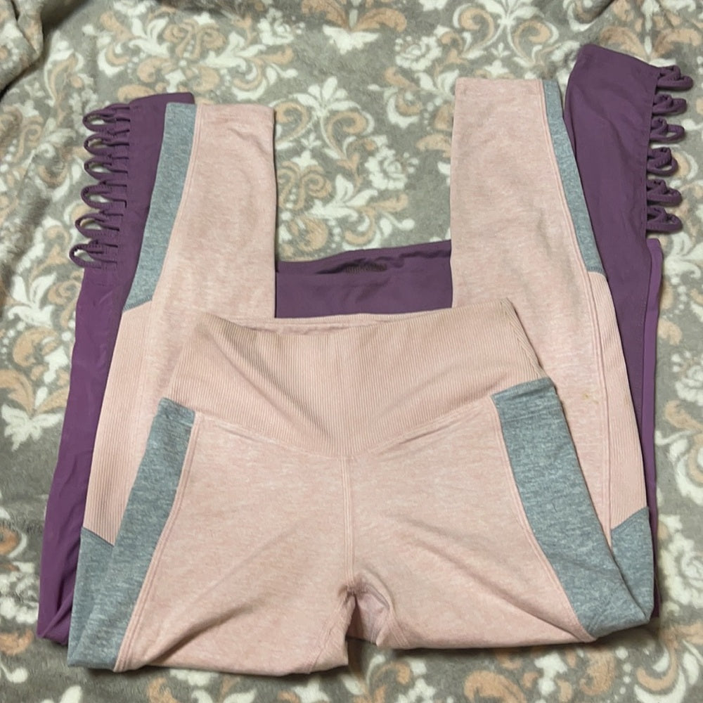 Bundle 2 Pink cozy yoga pant leggings and balance collection size XS and S