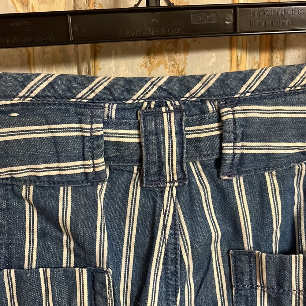 American Eagle Blue w/White Stripe Soft Denim Cozy Jeans size 2