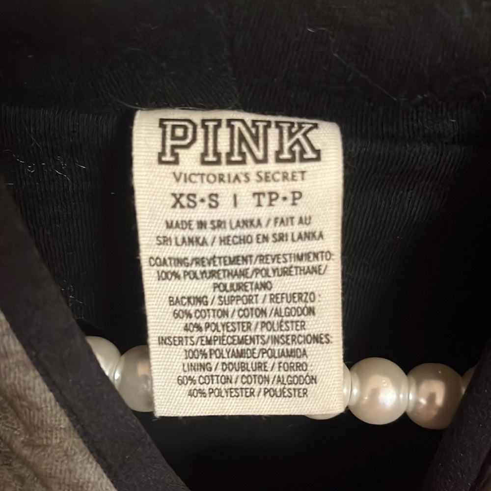 PINK Victoria’s Secret Gray Neon Yellow Accent Running Jacket size XS