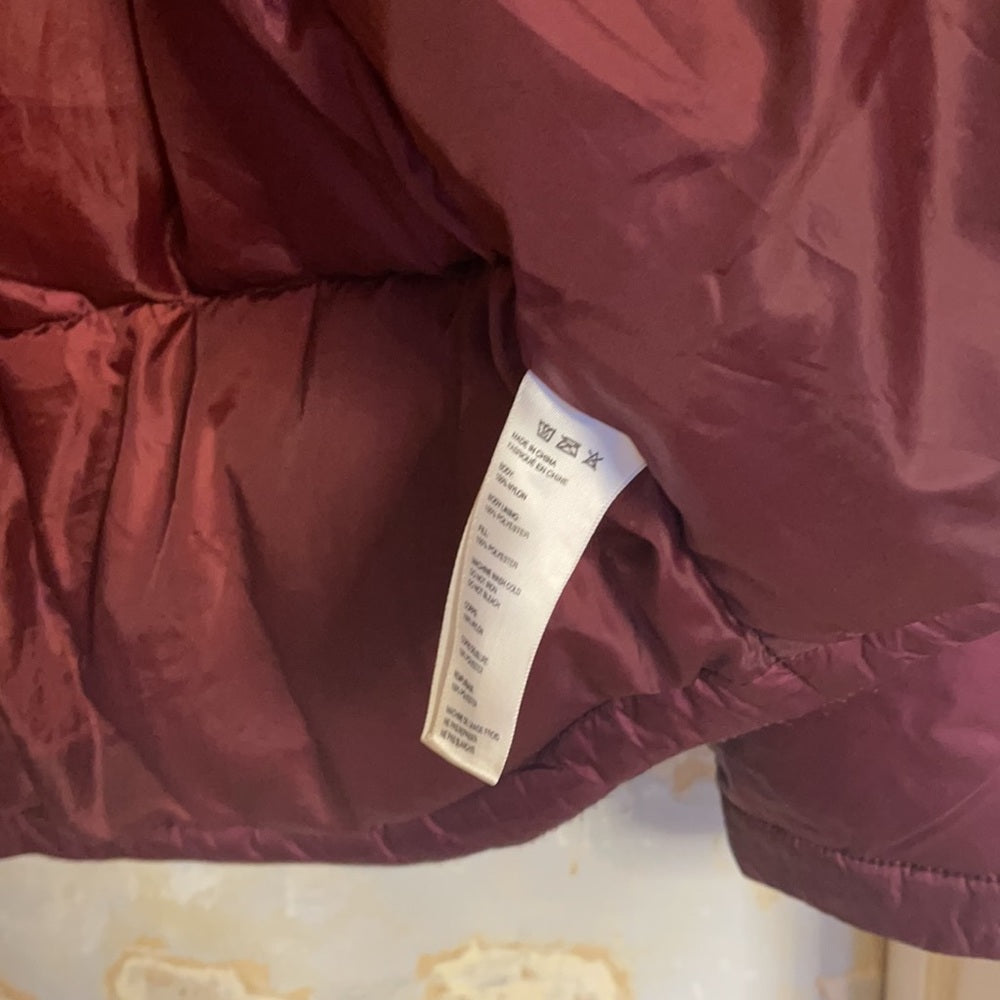 Silence + Noise seasonal maroon plush jacket sz s