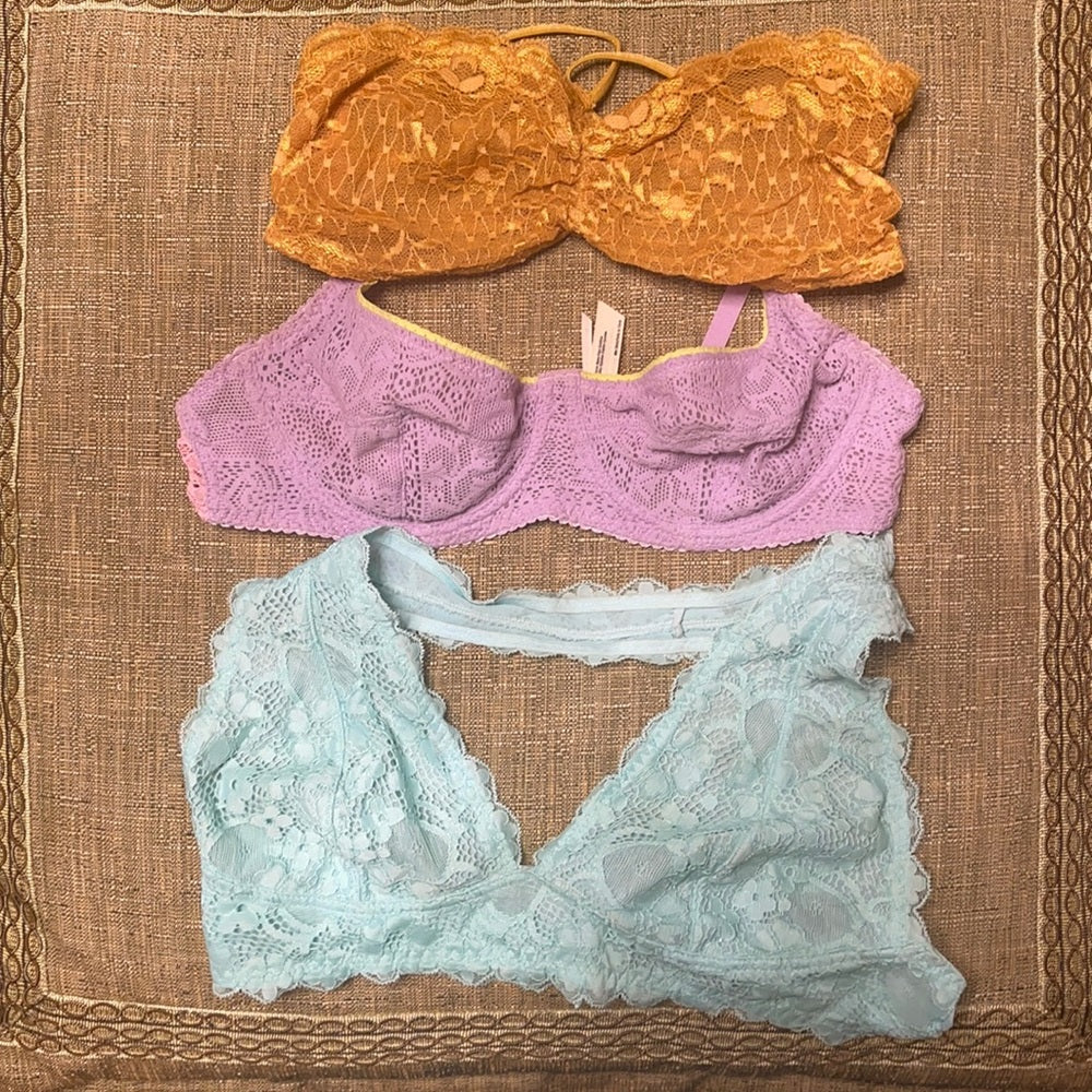 Free people BUNDLE 3 Bralettes lace