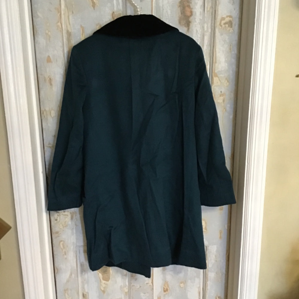 Cathy Joe vintage green trench coat Sz L