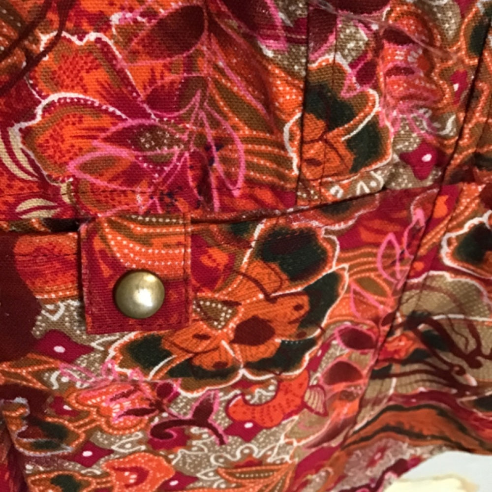 Cold water creek zip up floral jacket Sz L