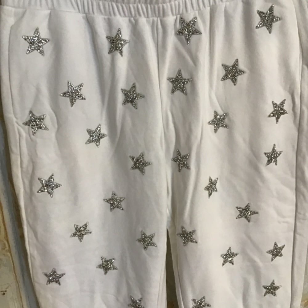 Why Plus size jogger suit with crystal stars Sz XXL