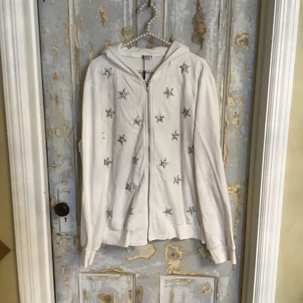 Why Plus size jogger suit with crystal stars Sz XXL
