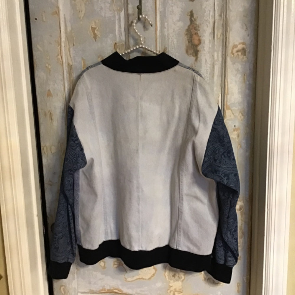 Handmade vintage denim jacket Sz L