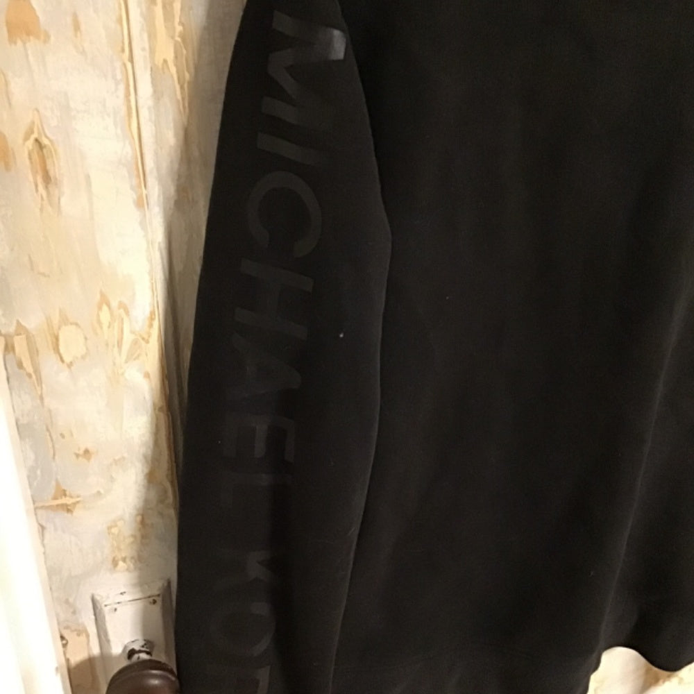 Micheal Kors black zip up crew neck Sz M