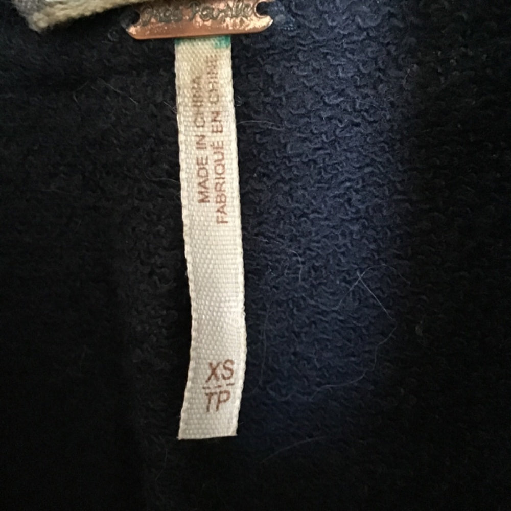 Free People Jean Jacket with sweatshirt Sz Xs
